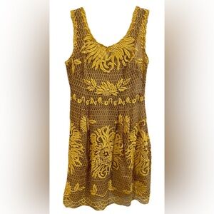 Gorgeous Yoana Baraschi Anthropologie yellow lace dress 🌻
